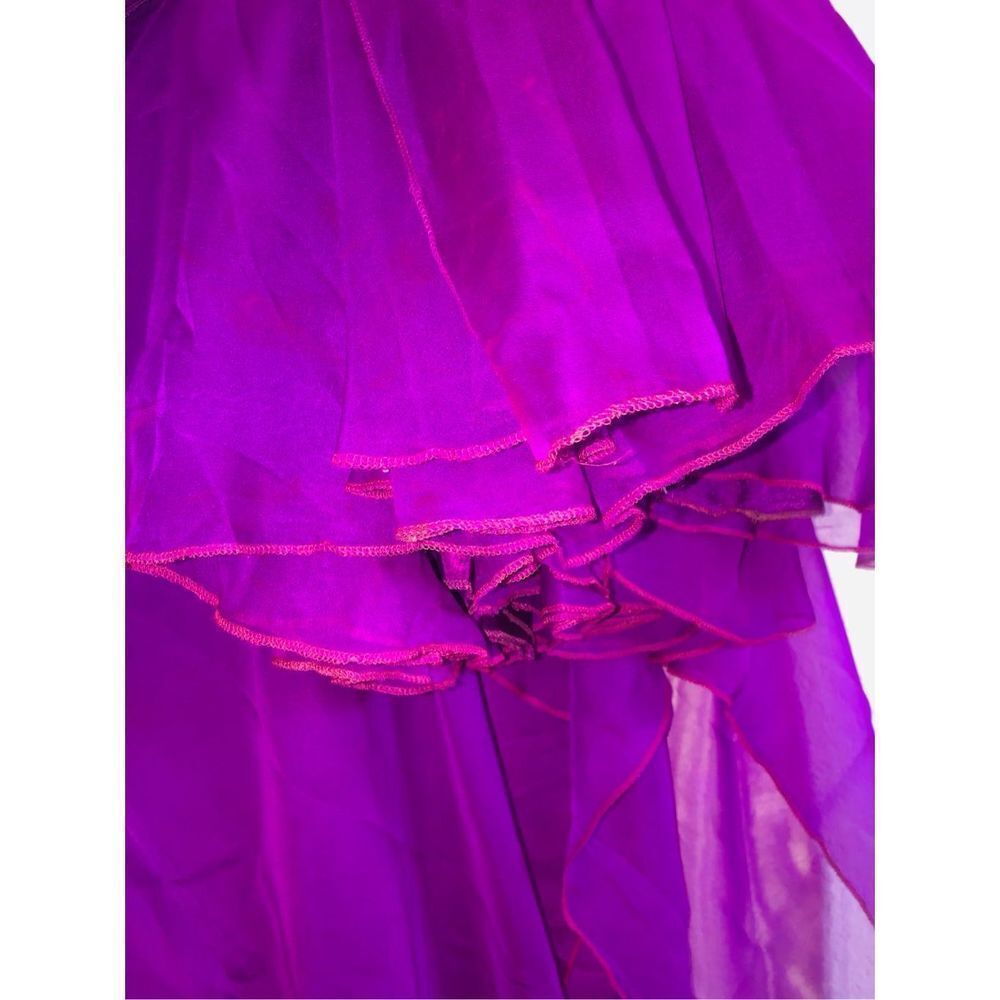 Glam Gurlz Purple Ball Gown Prom Strapless Dress Multi Layers Size 2 View 6